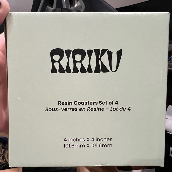NIB Ri-Ri-Ku Resin Coaster Set - Picture 4 of 4